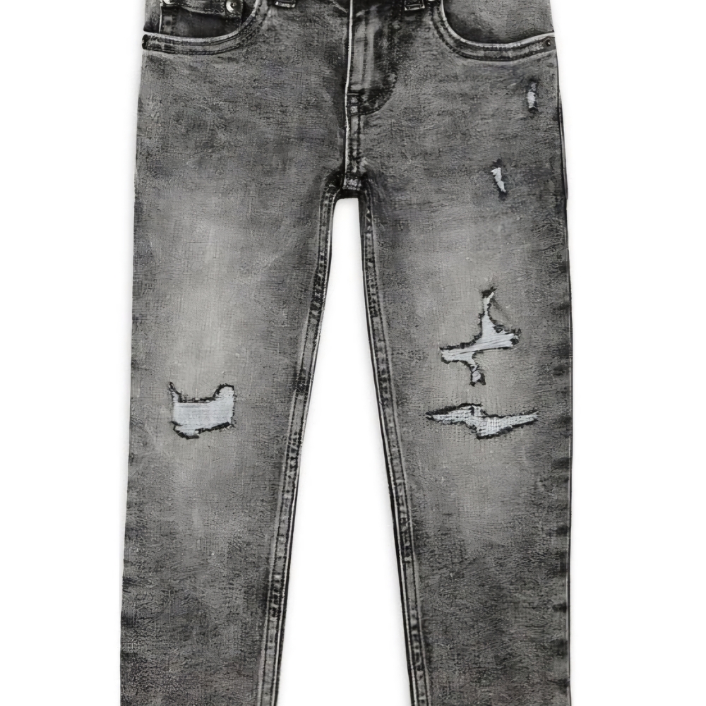 Distressed Gray Jeans for Boy's
